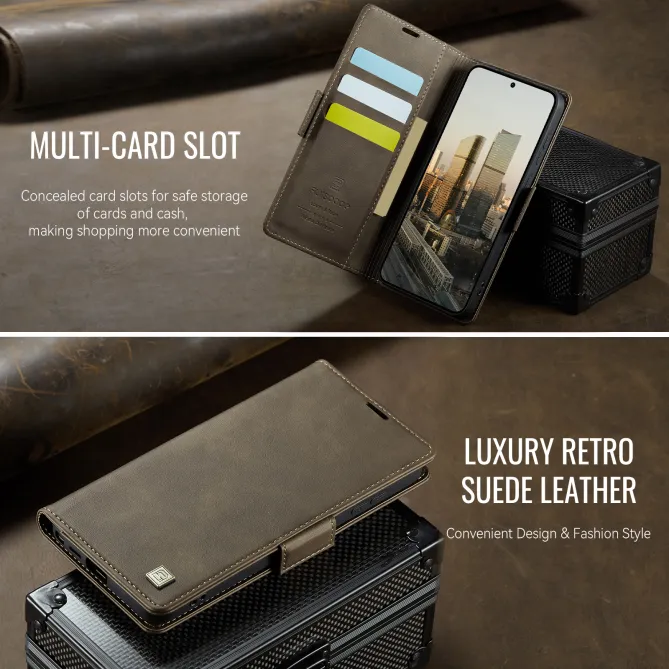 Étui Portefeuille S26 Ultra Cuir Rétro Anti-RFID