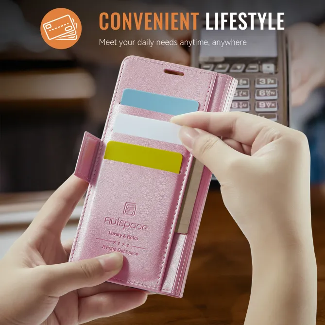 Étui Portefeuille S26 Ultra Cuir Rétro Anti-RFID