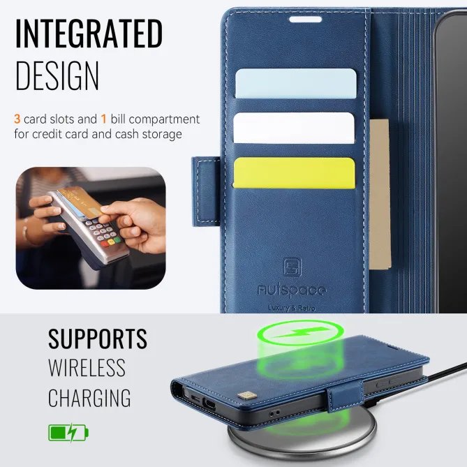 Étui Portefeuille S26 Ultra Cuir Rétro Anti-RFID