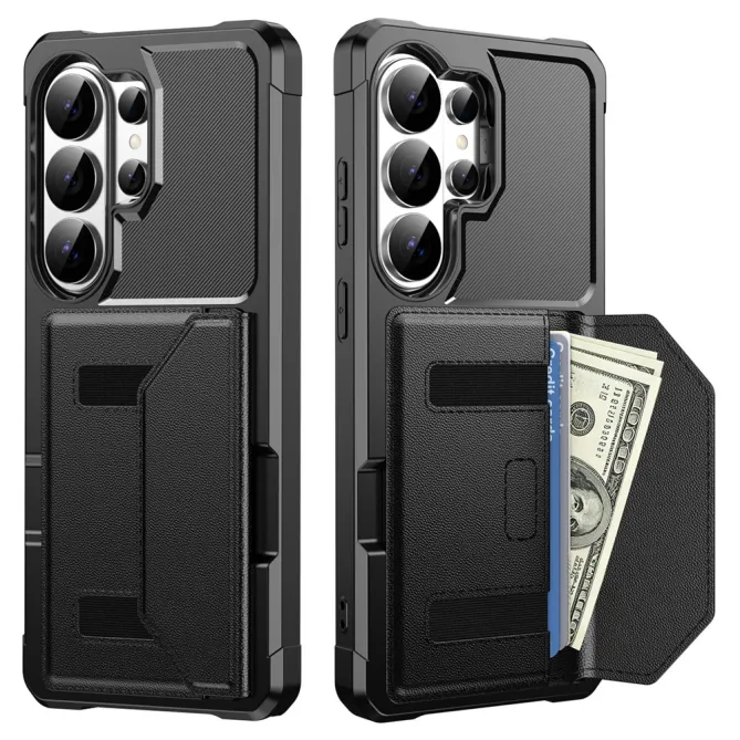 Coque Samsung Galaxy S26 Ultra Porte-Cartes à Fermeture Magnétique