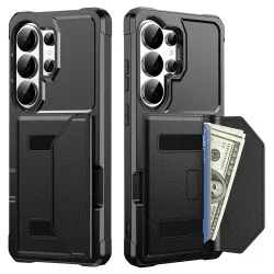 Coque Samsung Galaxy S26 Ultra Porte-Cartes à Fermeture Magnétique