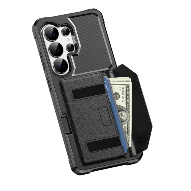 Coque Samsung Galaxy S26 Ultra Porte-Cartes à Fermeture Magnétique