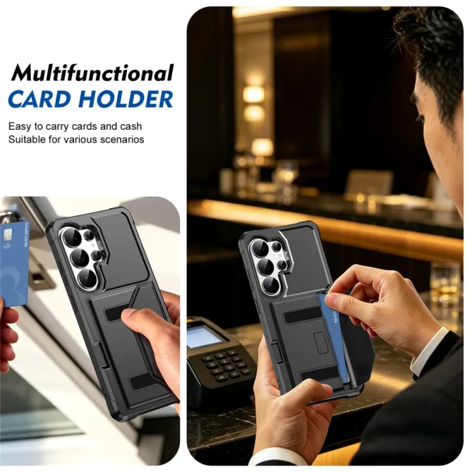 Coque Samsung Galaxy S26 Ultra Porte-Cartes à Fermeture Magnétique