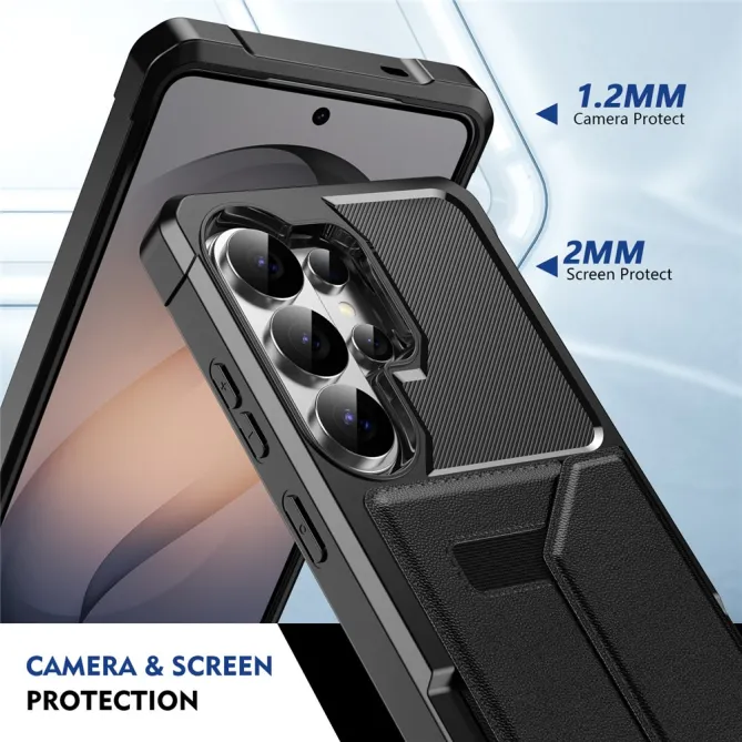 Coque Samsung Galaxy S26 Ultra Porte-Cartes à Fermeture Magnétique