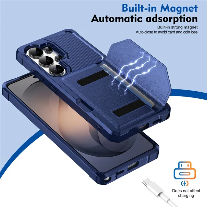Coque Samsung Galaxy S26 Ultra Porte-Cartes à Fermeture Magnétique