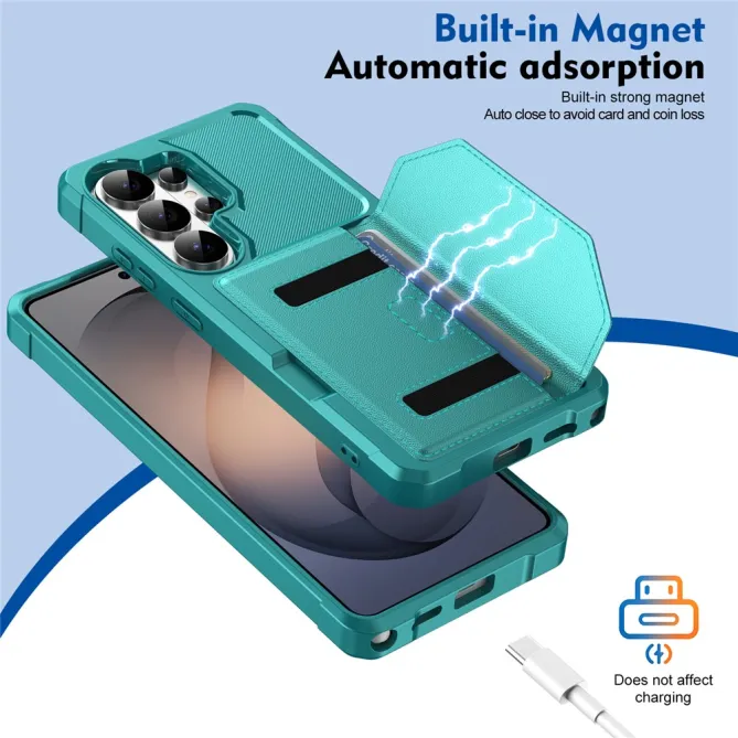 Coque Samsung Galaxy S26 Ultra Porte-Cartes à Fermeture Magnétique