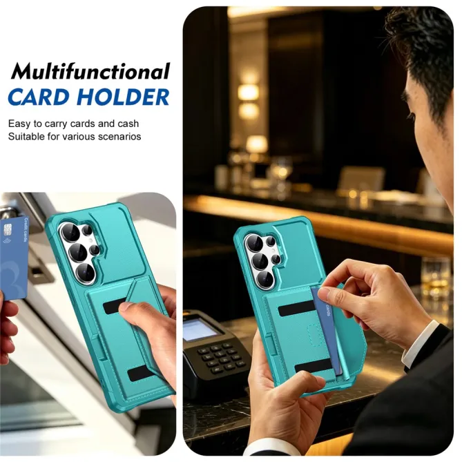 Coque Samsung Galaxy S26 Ultra Porte-Cartes à Fermeture Magnétique
