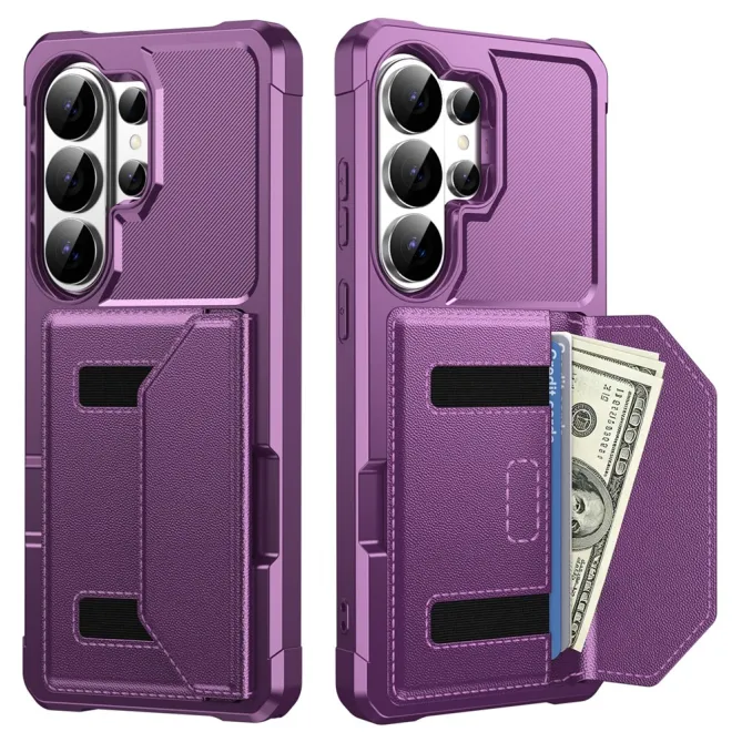 Coque Samsung Galaxy S26 Ultra Porte-Cartes à Fermeture Magnétique