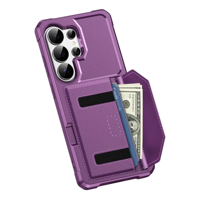 Coque Samsung Galaxy S26 Ultra Porte-Cartes à Fermeture Magnétique