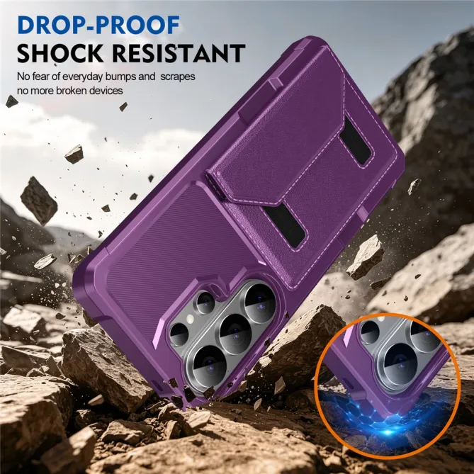 Coque Samsung Galaxy S26 Ultra Porte-Cartes à Fermeture Magnétique