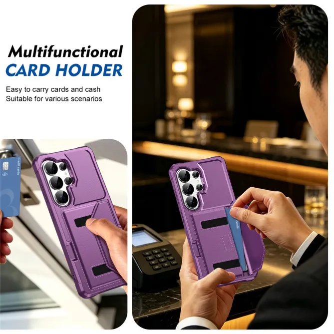 Coque Samsung Galaxy S26 Ultra Porte-Cartes à Fermeture Magnétique