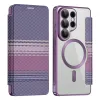 Étui Flip Samsung Galaxy S26 Ultra Motif Tissé Anti-RFID