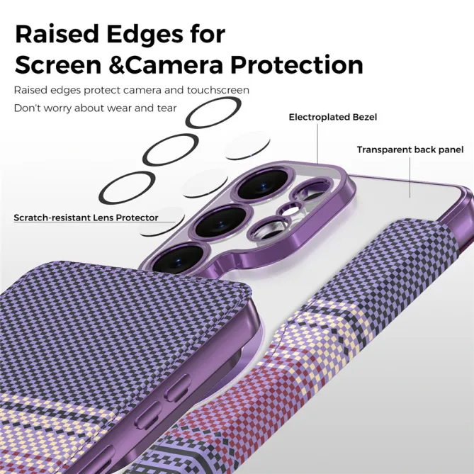 Étui Flip Samsung Galaxy S26 Ultra Motif Tissé Anti-RFID
