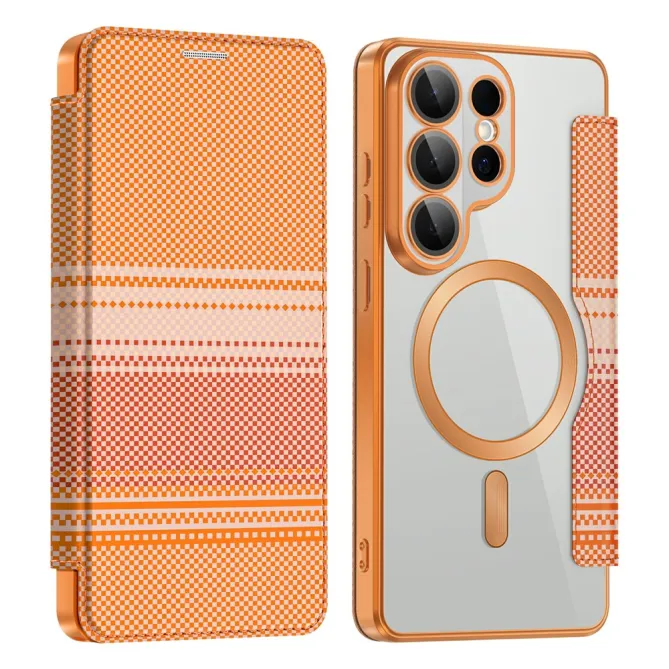 Étui Flip Samsung Galaxy S26 Ultra Motif Tissé Anti-RFID