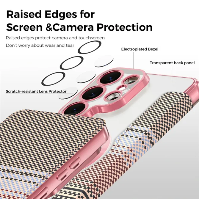 Étui Flip Samsung Galaxy S26 Ultra Motif Tissé Anti-RFID