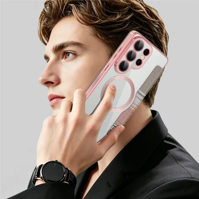 Étui Flip Samsung Galaxy S26 Ultra Motif Tissé Anti-RFID