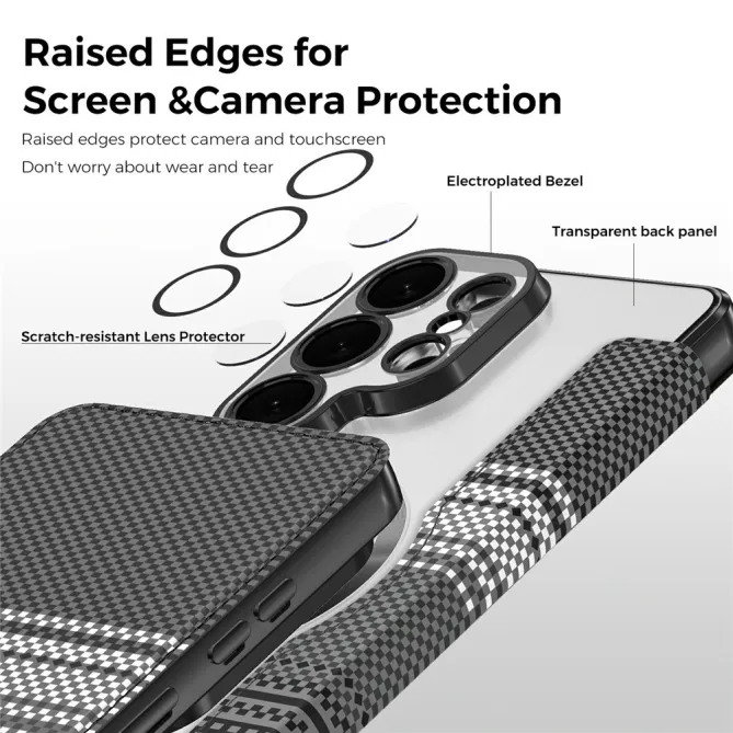 Étui Flip Samsung Galaxy S26 Ultra Motif Tissé Anti-RFID