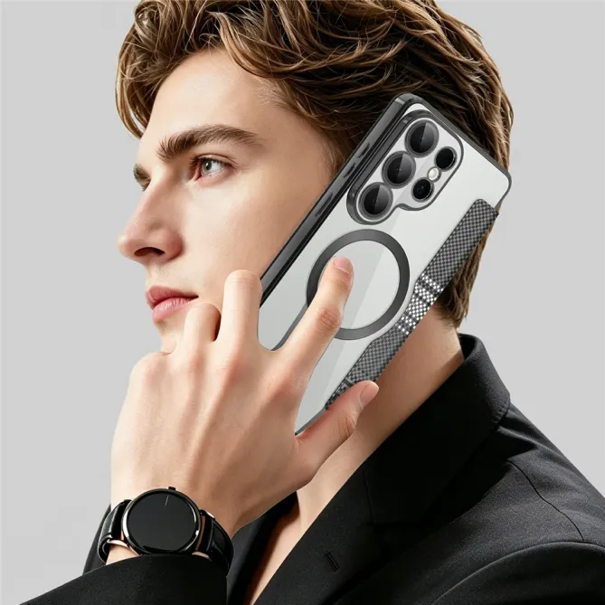 Étui Flip Samsung Galaxy S26 Ultra Motif Tissé Anti-RFID