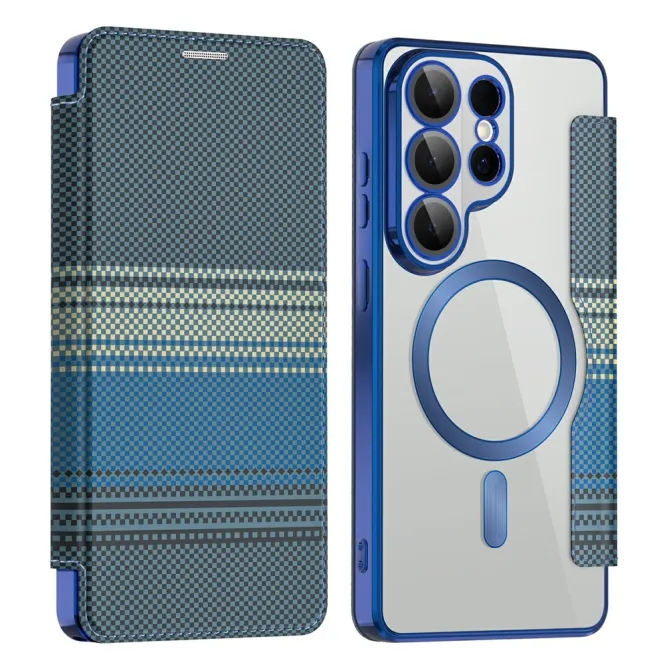 Étui Flip Samsung Galaxy S26 Ultra Motif Tissé Anti-RFID
