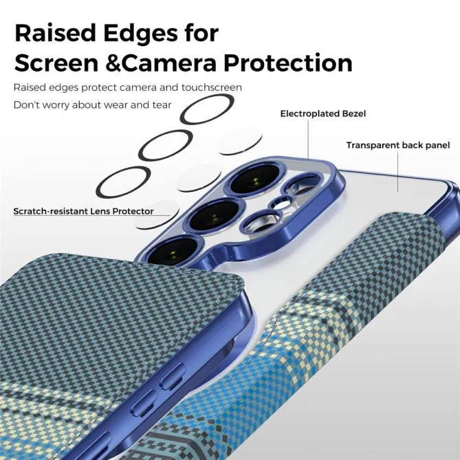 Étui Flip Samsung Galaxy S26 Ultra Motif Tissé Anti-RFID