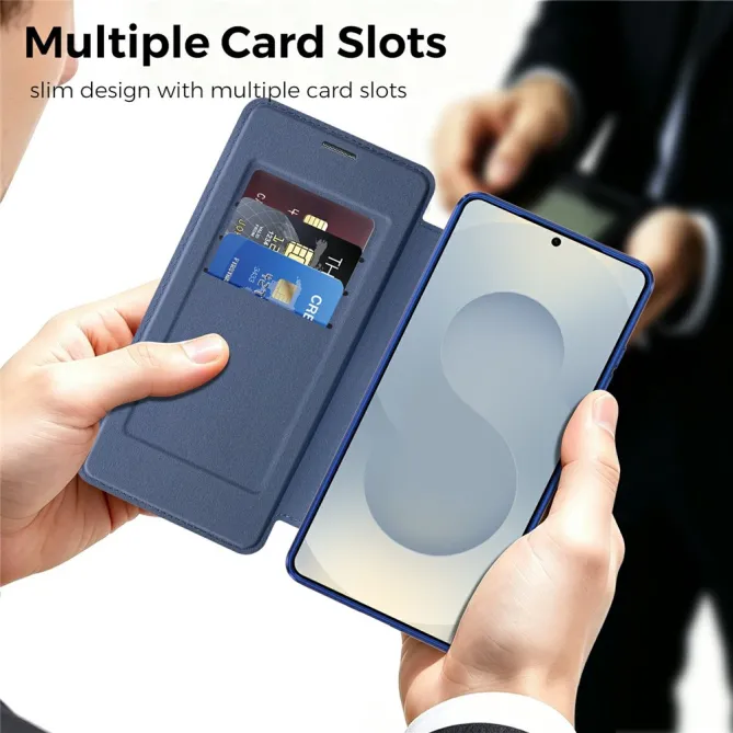 Étui Flip Samsung Galaxy S26 Ultra Motif Tissé Anti-RFID