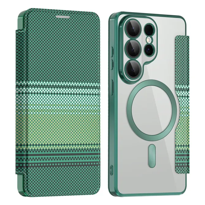Étui Flip Samsung Galaxy S26 Ultra Motif Tissé Anti-RFID