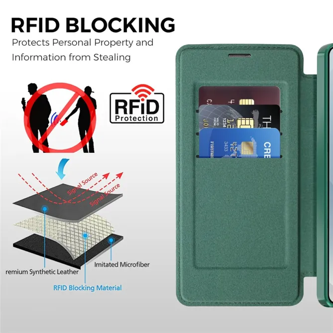 Étui Flip Samsung Galaxy S26 Ultra Motif Tissé Anti-RFID