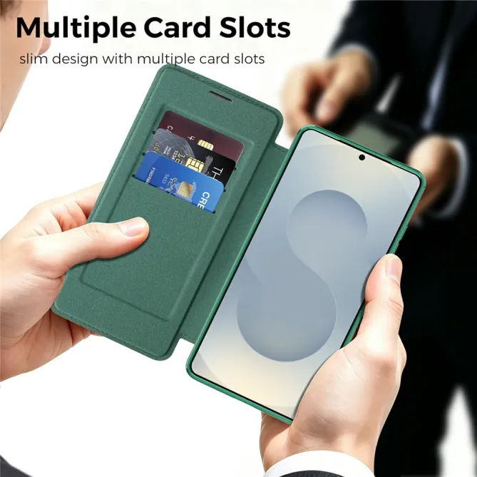 Étui Flip Samsung Galaxy S26 Ultra Motif Tissé Anti-RFID