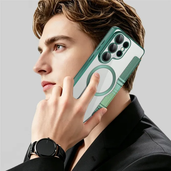 Étui Flip Samsung Galaxy S26 Ultra Motif Tissé Anti-RFID