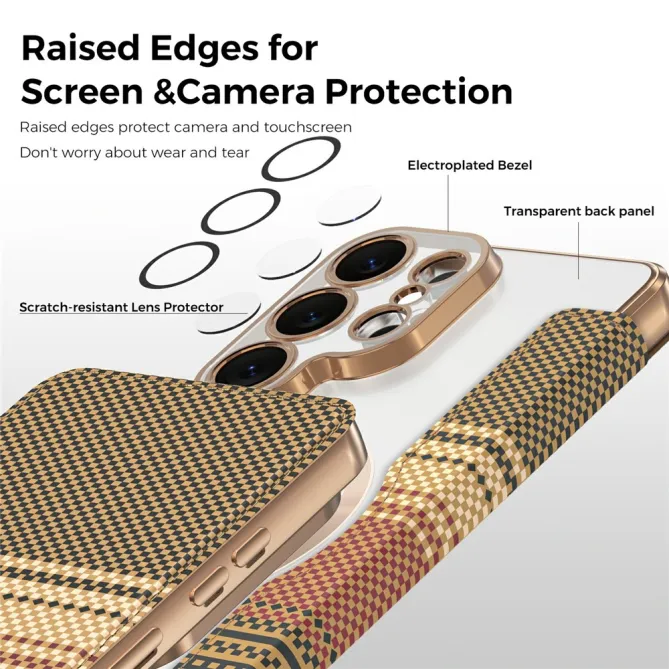 Étui Flip Samsung Galaxy S26 Ultra Motif Tissé Anti-RFID