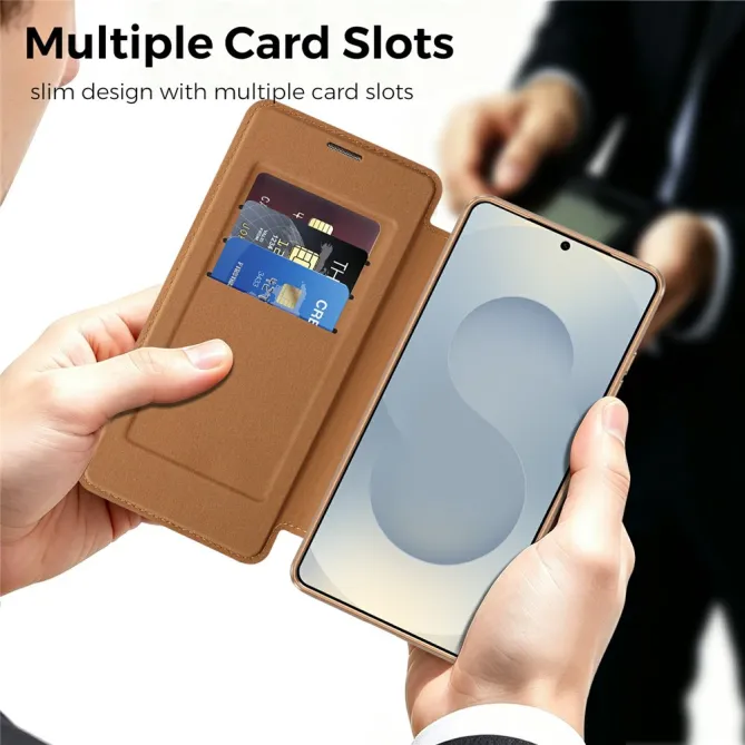 Étui Flip Samsung Galaxy S26 Ultra Motif Tissé Anti-RFID