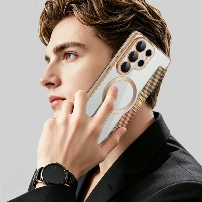 Étui Flip Samsung Galaxy S26 Ultra Motif Tissé Anti-RFID