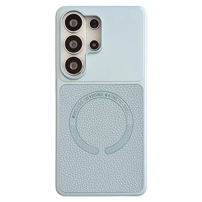 Coque Samsung Galaxy S26 Ultra Grain Litchi Compatible MagSafe