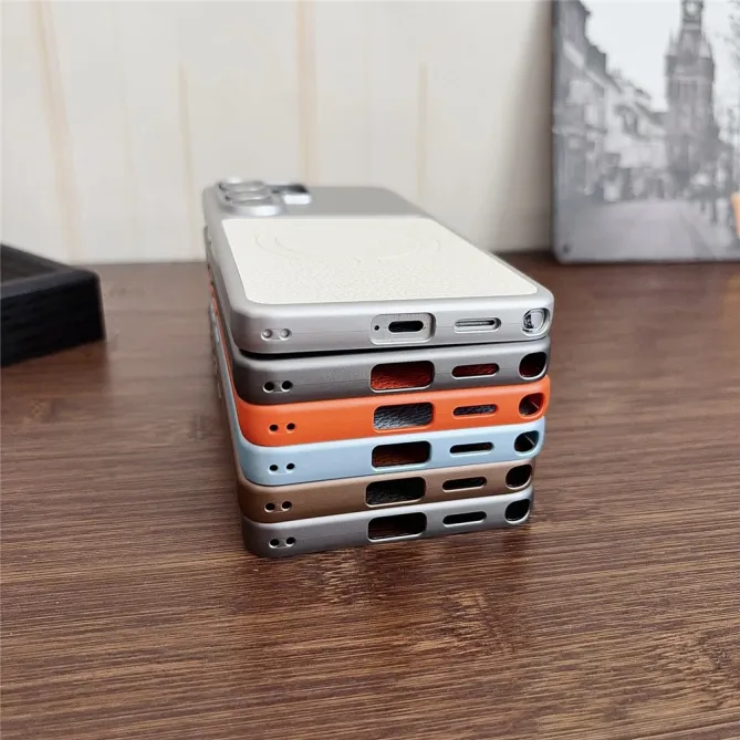 Coque Samsung Galaxy S26 Ultra Grain Litchi Compatible MagSafe
