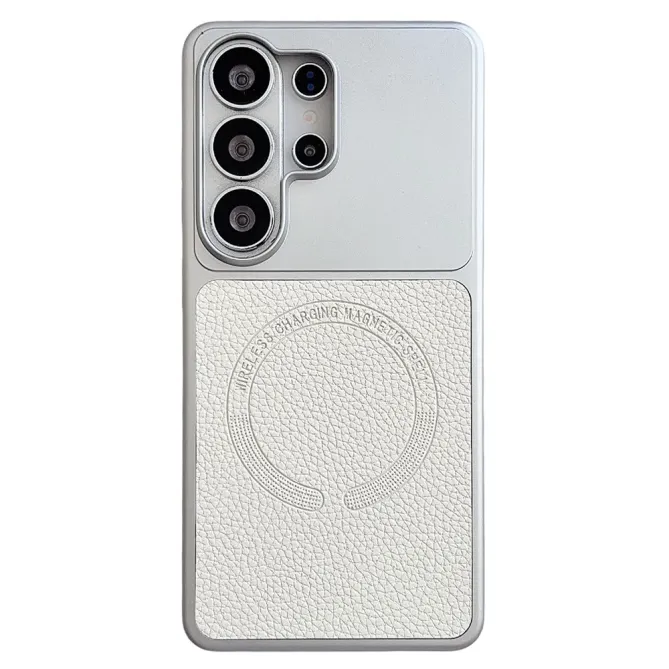 Coque Samsung Galaxy S26 Ultra Grain Litchi Compatible MagSafe