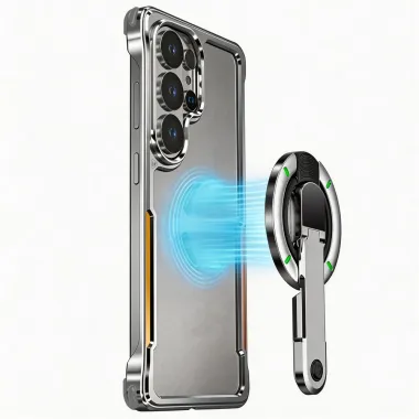 Coque Samsung Galaxy S26 Ultra Armure Titane avec Support Magnétique Rotatif