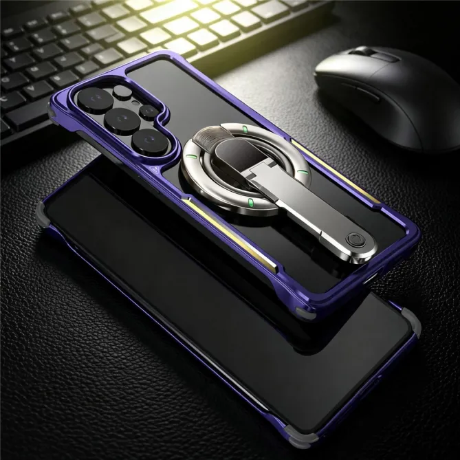 Coque Samsung Galaxy S26 Ultra Armure Titane avec Support Magnétique Rotatif