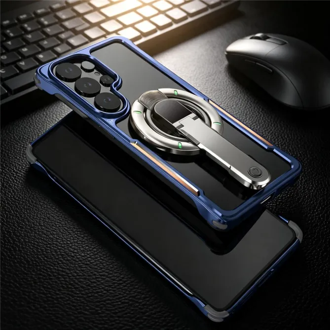 Coque Samsung Galaxy S26 Ultra Armure Titane avec Support Magnétique Rotatif