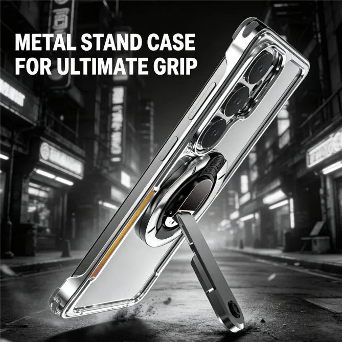 Coque Samsung Galaxy S26 Ultra Armure Titane avec Support Magnétique Rotatif