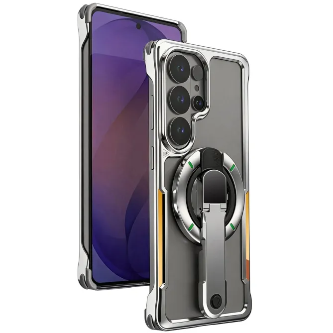 Coque Samsung Galaxy S26 Ultra Armure Titane avec Support Magnétique Rotatif