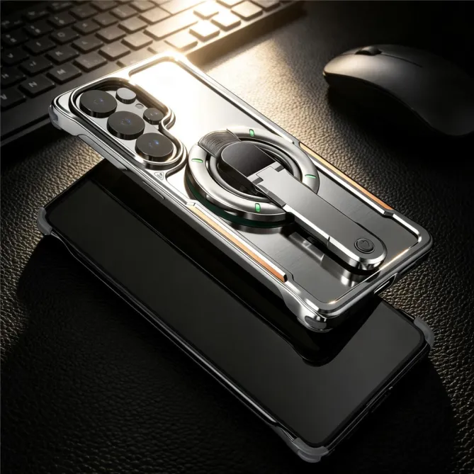 Coque Samsung Galaxy S26 Ultra Armure Titane avec Support Magnétique Rotatif