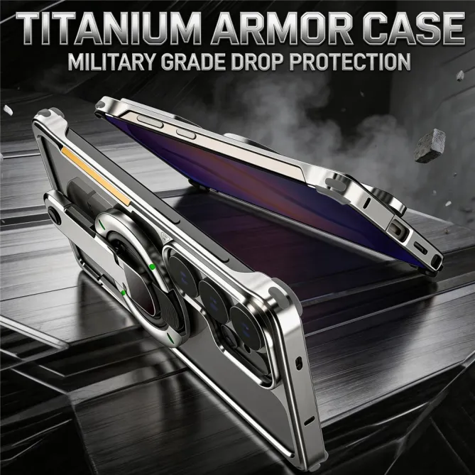 Coque Samsung Galaxy S26 Ultra Armure Titane avec Support Magnétique Rotatif
