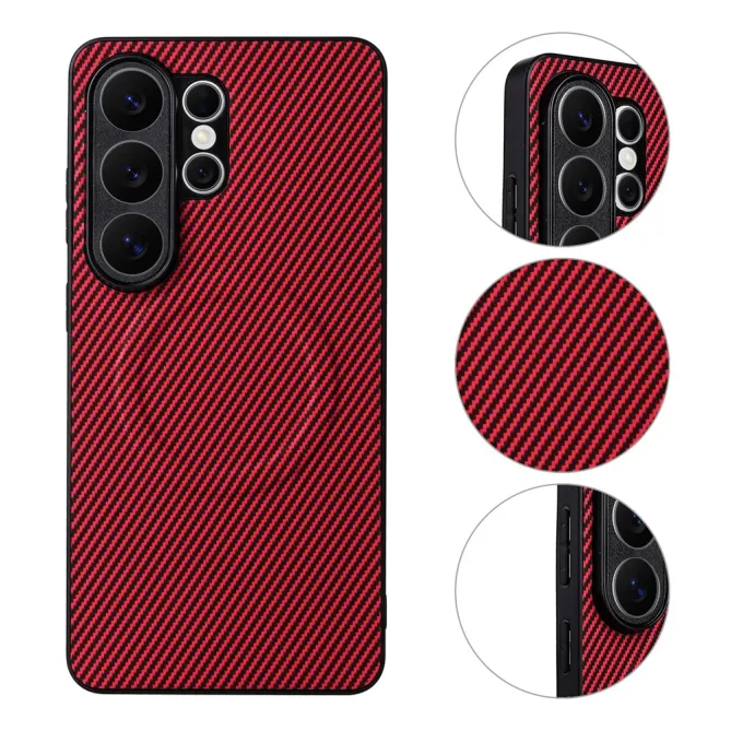 Coque Samsung Galaxy S26 Ultra Fibre de Carbone Support Voiture