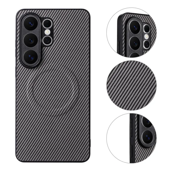 Coque Samsung Galaxy S26 Ultra Fibre de Carbone Support Voiture