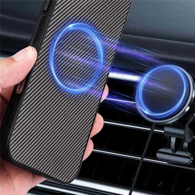Coque Samsung Galaxy S26 Ultra Fibre de Carbone Support Voiture
