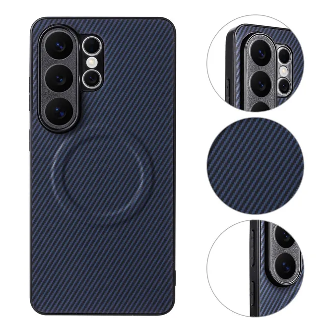 Coque Samsung Galaxy S26 Ultra Fibre de Carbone Support Voiture