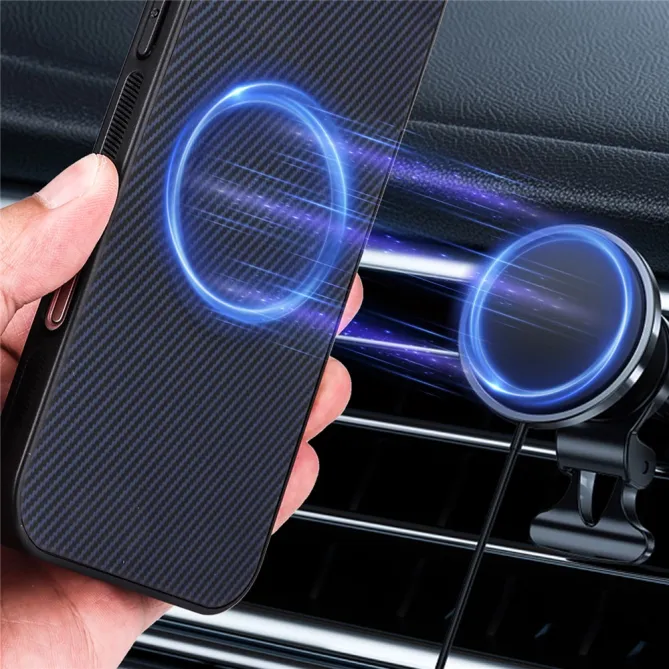 Coque Samsung Galaxy S26 Ultra Fibre de Carbone Support Voiture