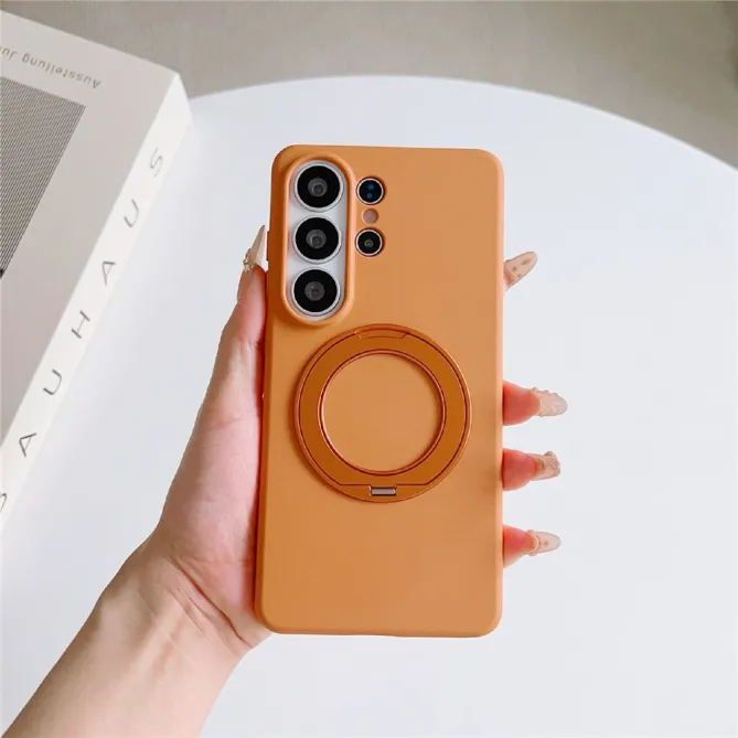 Coque Samsung Galaxy S26 Ultra Mate Anti-Traces Anneau Rotatif