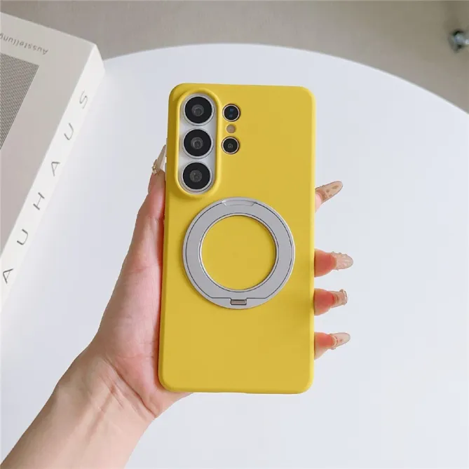 Coque Samsung Galaxy S26 Ultra Mate Anti-Traces Anneau Rotatif