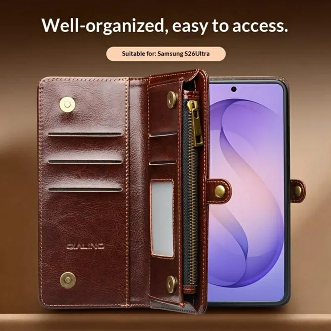 Étui Portefeuille 2-en-1 Détachable pour Samsung Galaxy S26 Ultra